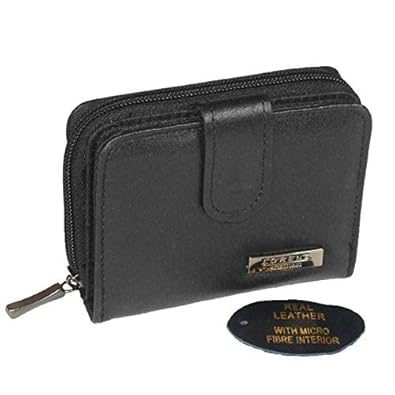 LADIES WOMENS REAL BLACK LEATHER PURSE: Amazon.co.uk: Shoes & Bags