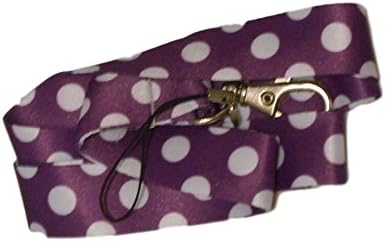BTC LANYARDS Purple Polka Dot ID Badge Holder Neck Lanyard