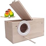 HANG Parakeet Nest Box Bird cage with Natural Pine