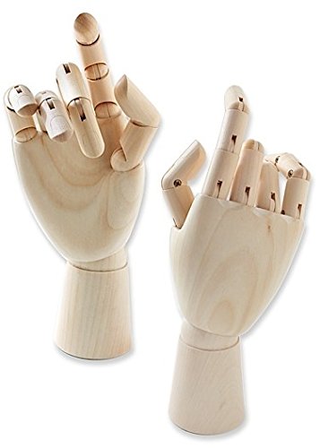Jack Richeson Wood Hand Manikins (Adult Female) - Right Hand 1 pcs sku# 1843643MA