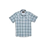Howler Brothers Men's H Bar B Tech Shirt - Devil's Plaid: Sterling Blue