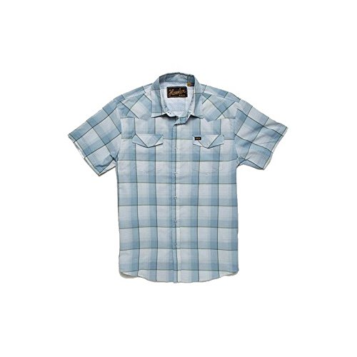 Howler Brothers Men's H Bar B Tech Shirt - Devil's Plaid: Sterling Blue