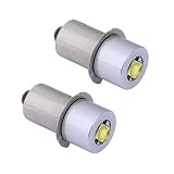 JOMITOP 2 Pack P13.5S LED Replacement Bulbs DC 3W 4-12V Upgrade Bulb for Maglite Led Conversion Kit on 3 4 5 6 Cell Lantern Flashlight Torch