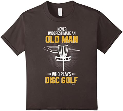 Kids Never Underestimate an Old Man Who Plays Disc Golf T-Shrit 6 Asphalt