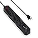 [2 Pack] Poweradd 6-Outlet Surge Protector Power Strip with 3-Port USB Charger Wall Mount Design, 6 foot Extension Cord - Black
