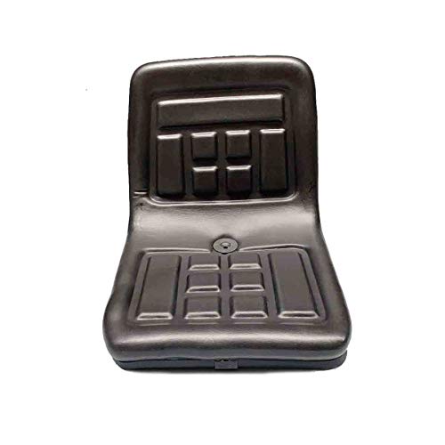 Cozyel PVC Waterproof Black Tractor Seat with Back Rest a Drain Hole Water-Resistant Steel Frame for Lawn Mower, Garden Tractor UTV/ATV Mini Digger Mower Forklift