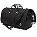 Crospack Garment Bag for Travel Suit Bag Duffle for Men Weekender Handbag with Shoe Compartmen Black