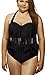 Imilan Women's Plus Size Retro High Waist Braided Fringe Top Bikini Swimwear
