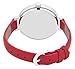 FERENZI Women’s | Modern Silver-Tone and Red Large Easy Reader Analogue Quartz Fashion Watch | FZ16101