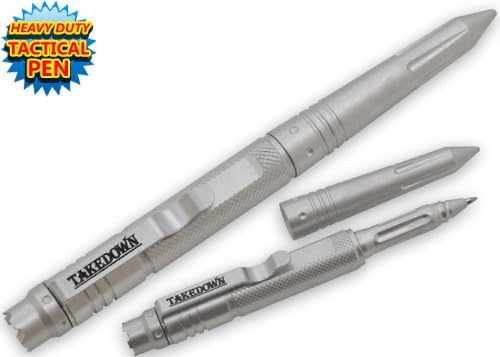 P-15900-SL "6""" TAKEDOWN Tactical ncu3vo134 Pen 370eo3fxwd w/ Clip- Shiny SIlver Finish self defence defense ninja martial art