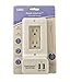 Dual USB Charger, Snap On Decor Wall Plate with 2 USB Smart Charger Ports As Easy to Install as a Wall Plate (1 Pack)