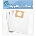 UpStart Appliance Parts 3 Paper Vacuum Bags - Compatible with Shop-Vac H87S550A, 90661, 587-24-62, CH87-650C, 92L500A, 587-34-00, 587-24-10, 596-07-00, 587-25-10, 965-06-10, 586-61-10