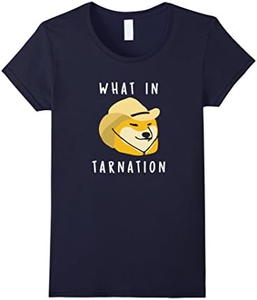 Women's What In Tarnation T Shirt Large Navy