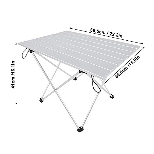 HERCHR Opvouwbare campingtafel, draagbare aluminium picknicktafel met opbergtas voor kamperen, picknick, Bbq, strand… - Image 4