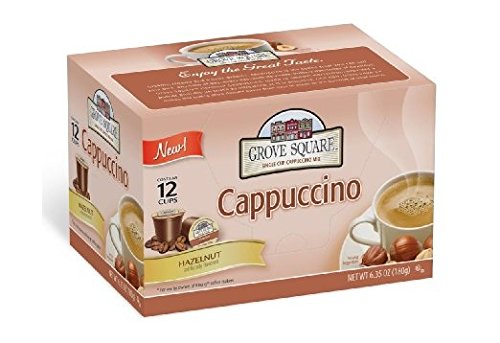 Grove Square Cappuccino Single Serve Cappuccino Cups, Hazelnut,72 Count.