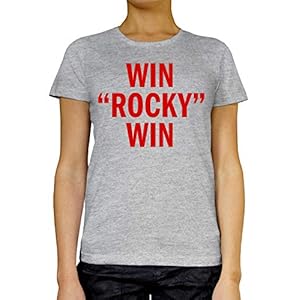 Win Rocky Win Dames T-shirt Wit Grijs Zwart