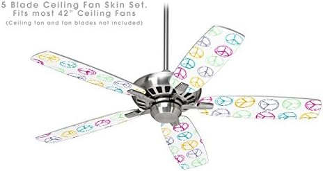 Kearas Peace Signs Ceiling Fan Skin Kit Fits Most 42 Inch Fans