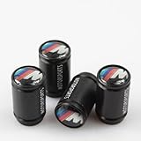Stunning Quality Black Extra Long Metal BMW M Power Tyre Valve Dust Caps with gift box