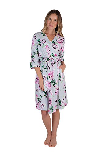 Baby Be Mine Maternity Labor Delivery Nursing Robe Hospital Bag Must Have (S/M pre Pregnancy 4-10, Olivia)