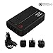 Travel Adapter and Converter: Universal Travel Adapter Step Down 220V to 110V Voltage Converter with 6.2A 4-Port USB and UK/AU/US/EU Worldwide Plug Adapter International Travel Adapter (Black)