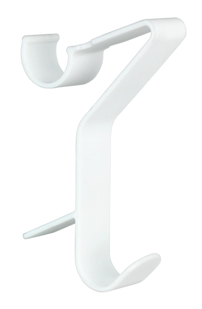 Maximex Flexi Round Radiator Hooks, White, Set of 3, Towel Hooks for Bathroom Radiators, Plastic (ABS), 2.5 x 13 x 8.8 cm, White