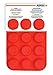 Silicone Muffin Pan / Tin Cupcake Mold by Daisy's Dream - 12 Cup Silicone Pan / Baking Tray - Easy To Use - Simple To Clean, Red Bakeware