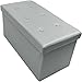Sorbus Storage Bench Chest – Collapsible/Folding Bench Ottoman with Cover – Perfect Hope Chest, Pouffe Ottoman, Coffee Table, Seat, Foot Rest, and More – Contemporary Faux Leather (Gray)