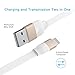 Vomach iPhone Charger Cable 3-Packs 6FT (1800mm) Long Lightning USB Cable 8 Pin Fashion Data Cable for iPhone and Other IOS System White