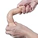 LUV-SPOT Realistic Ultra-Soft 8 inch Liquid Silicone Dildo with Strong Suction Cup Penis Cock Dong for Masturbation Vaginal G-spot and Anal Sex Play 0.85lb
