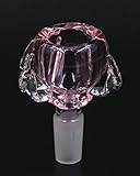 MFHX Handcrafted Glass items, replace bowl, male adapter, 14mm / 18mm (14mm, Pink)