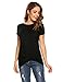 Zeagoo Women's Boatneck Solid Basic Short Sleeve Dolman Top with Knot on Hemline