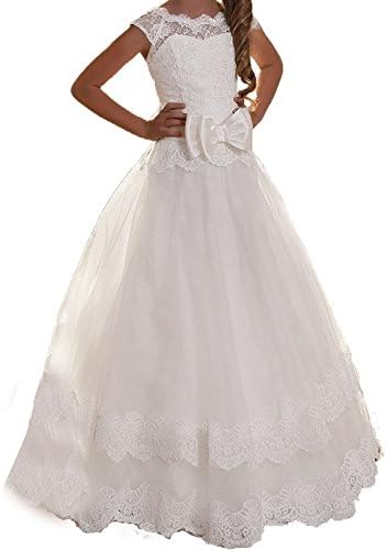 Lisa Lace Half-Sleeve Flower Girl Dress 2017 Holy First Communion Dress