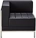 Flash Furniture HERCULES Imagination Series Contemporary Black LeatherSoft Left Corner Chair with Encasing Frame