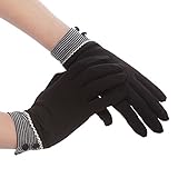 Kenmont Summer Women Sun Uv Protection Outdoor Solid Color Cotton Driving Gloves