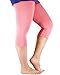 Premium Soft Light Comfy Fit Bamboo Capri Pants Cropped Under Dress Leggings for Women PLUS SIZE Pink 7XL (US 4XL Plus)