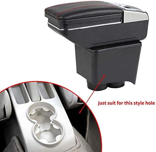 Longzhimei Arm Rest Box for VW Polo Mk4 2002-2009 (9N / 9N3) Car Center Console Armrest Storage Box Accessories with Cup Holder Removable Ashtray