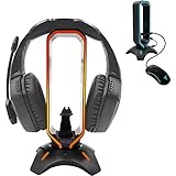 Tilted Nation RGB Headset Stand and Gaming Headphone Display with Mouse Bungee Cord Holder with USB 3.0 HUB for Wired or Wireless Headsets for Xbox, PS4, PC