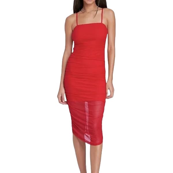 Karl Lagerfeld Paris Womens Ruched Calf Midi Dress Orange L at Amazon  Women's Clothing store
