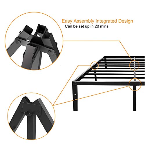 NOAH MEGATRON Heavy Duty King Platform Bed Frame,Slatted Bed Base 14