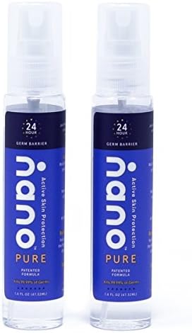 Nano Pure Next Generation Hand Sanitizer & 24-Hour Skin Protectant Spray - Home Bundle (Pack of 2)