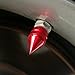 Senzeal 5X Impale Spike Style Polished Aluminum Alloy Tire Valve Caps Red