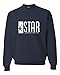 Large Navy Adult Star Labs Sweatshirt Crewneck
