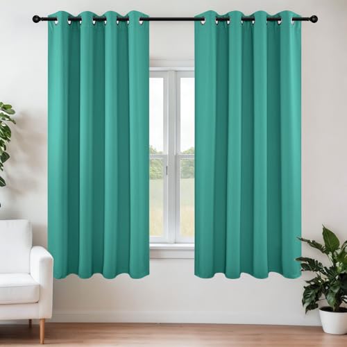 Joydeco Blackout Curtains Peacock Blue