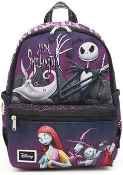 Disney The Nightmare Before Christmas Jack & Sally Cream Mini Backpack Amazon.com | Nightmare Before Christmas Mini Backpack Set  main image 3