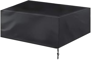 Fenghome 7/8/9 Foot Heavy Duty Fitted Pool Table Cover, Waterproof with Elastic Hem Cord Protective Cover for Billiard/Pool Tables, Black