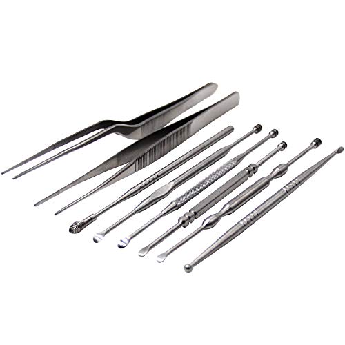 8 Pcs Ear Pick, MOTYYA Ear Cleaning Tool Set, Premium Stainless Steel Ear Curette Earwax Removal Kit with a Travel Carrying Storage Box Multifunction Beauty Tools Kit