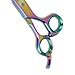 Sharf Gold Touch Pet Shears, 6.5' 42-Tooth Rainbow Thinning Shear for Dogs, 440c Japanese Stainless Steal Dog Thinning Shears