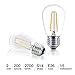 Brightech Ambience PRO Replacement LED Light Bulbs, 2 Watt Vintage LED Edison Bulbs, 2700K Soft White Dimmable Outdoor String Lights Bulbs, E26 Base - 15 Pack