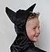Kids Black & Red Bat & Spider Reversible Hood