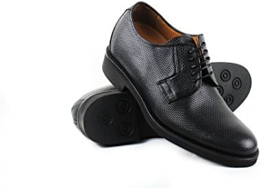 Zerimar Shoes with Inside Elevations of 2,7 inches Made of Leather 100% Leather Color Black Size 8.5-9 USA - 43 EU in